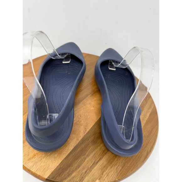 Crocs Women Slingback Ballet Flats Navy Blue Size 10 - Picture 6 of 7